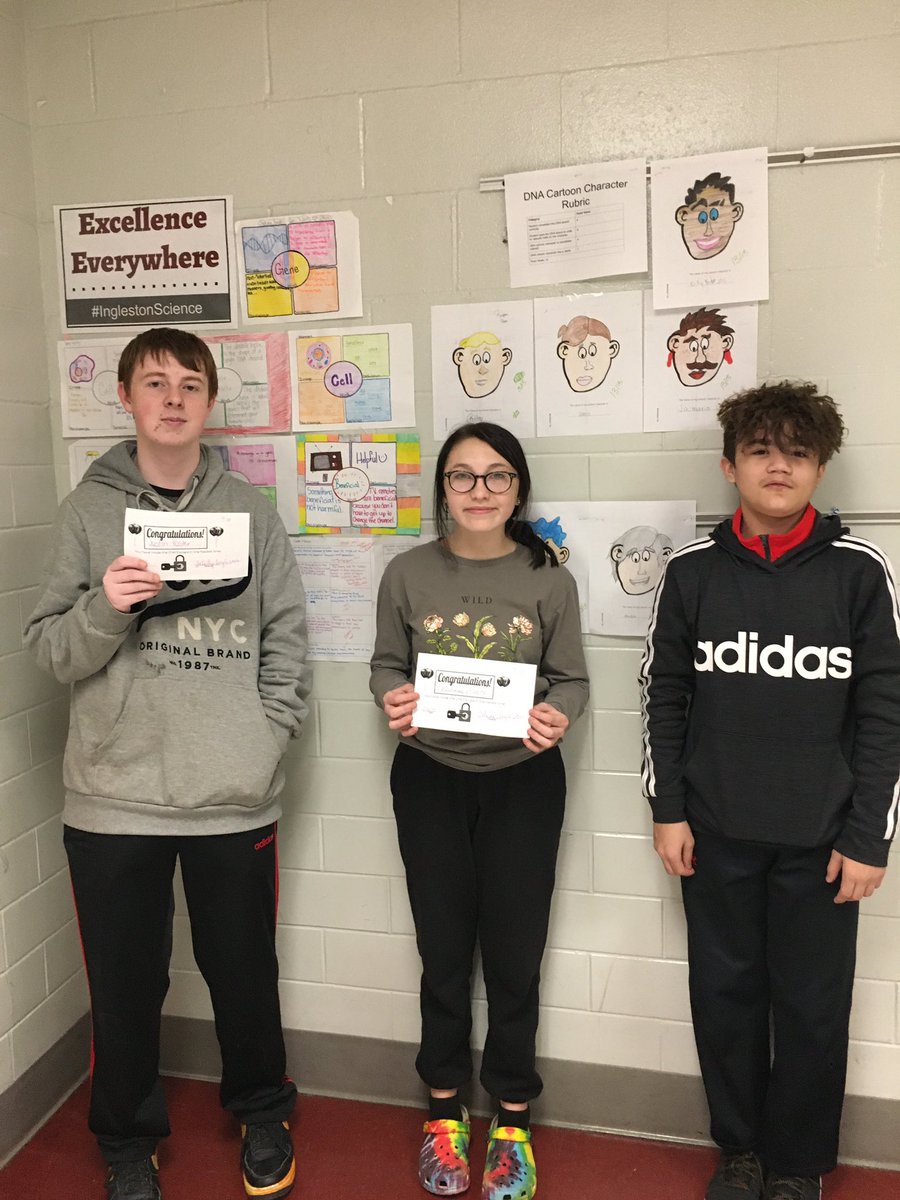mrsingleston's tweet photo. DNA/RNA Breakout winners! #InglestonScience @GarrardMiddle https://t.co/58saLz3w0p