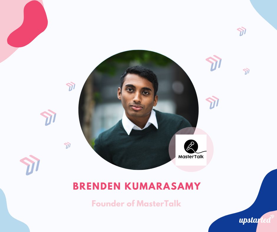 Our next guest speaker for the bootcamp is Brenden Kumarasamy. He is the founder of MasterTalk, a YouTube channel he created to help others master the art of communication and public speaking. Check out more about him on our Facebook &amp; LinkedIn! 
 #guestspeaker #bootcamp #upgen