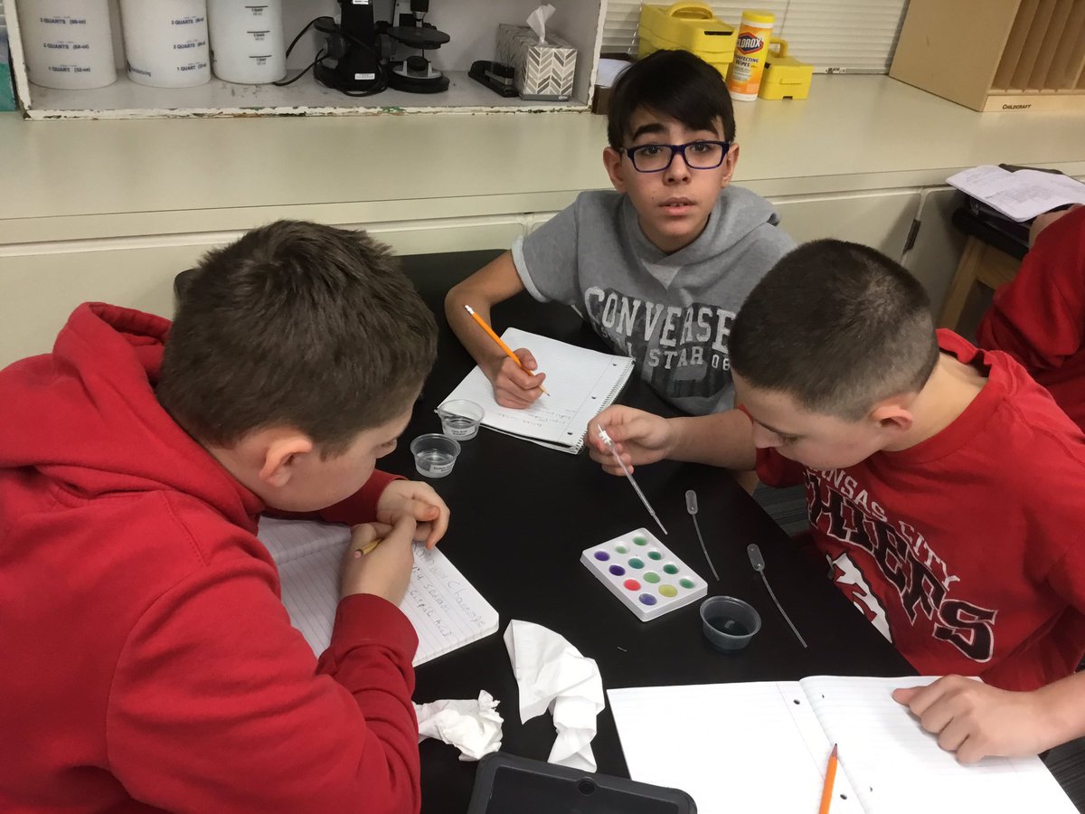 RushtonPeters's tweet photo. The sixth graders at Rushton are using chemical indicators to make their own personal rainbows. @rushtonpta @theSMSD #WeAreRushtonStars @Rushton5121 https://t.co/EzHsWyZWfS