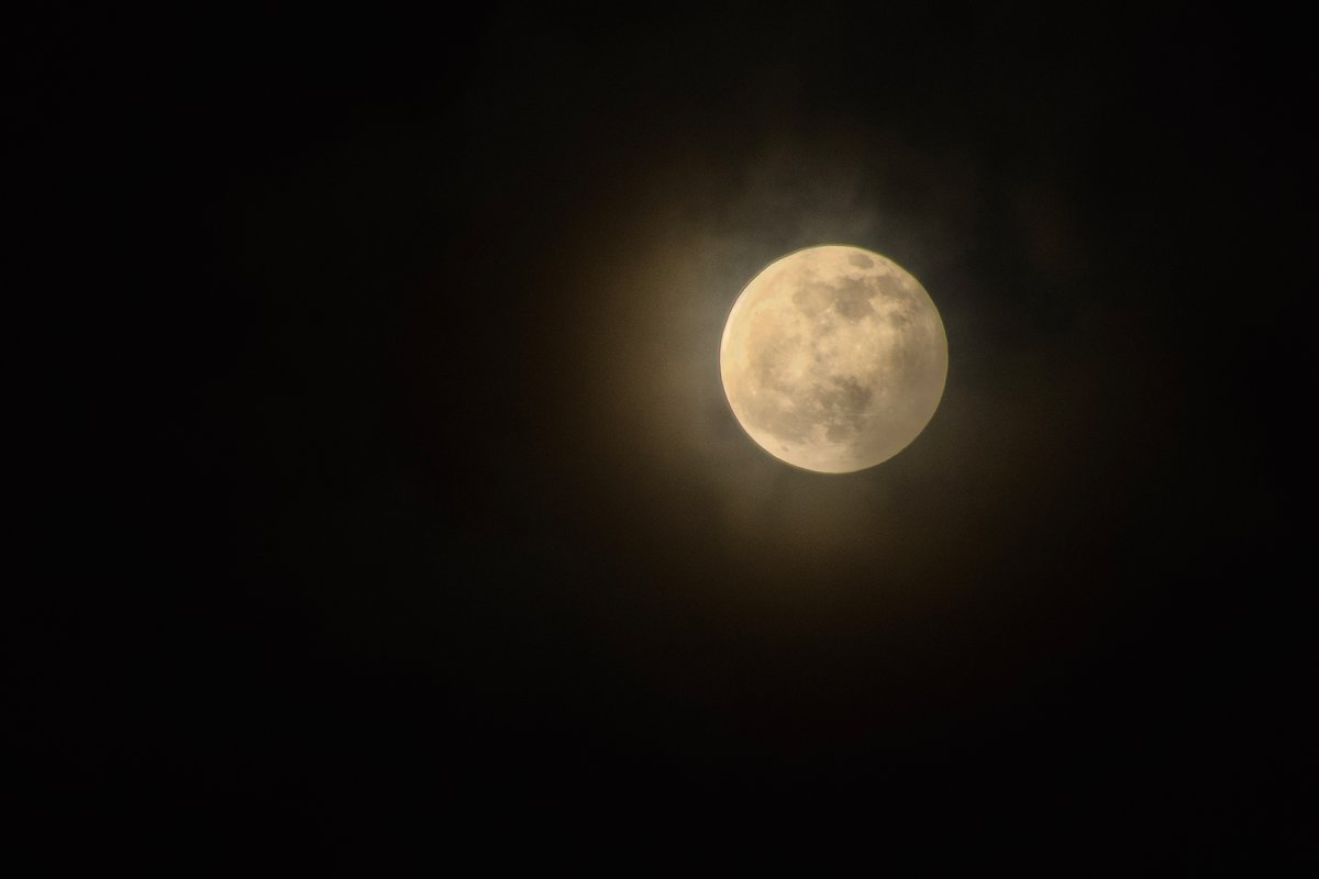 carolinehoop100's tweet photo. At 7.10pm UK time today 10.01.2020 we had a #PrenumbralEclipse of a full #WoolfMoon. I knew there was a full moon, but not aware there was an eclipse until I had taken a picture at that exact time & then did a little internet geeking @GlosLiveOnline https://t.co/cgyQiAd868