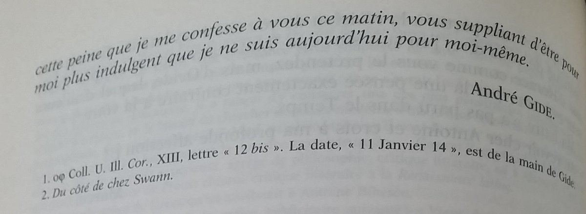 CorrProust's tweet photo. 11 Janvier 14

"Mon cher Proust
Depuis quelques jours je ne quitte plus votre livre. Hélas! pourquoi faut-il qu'il me soit si douloureux de tant l'aimer?.."

(@IllinoisRBML, Proust Lefebvre 141)
Cf. Kolb, XIII, nº 12bis; Lettres, nº 375 https://t.co/4IY64OICvg