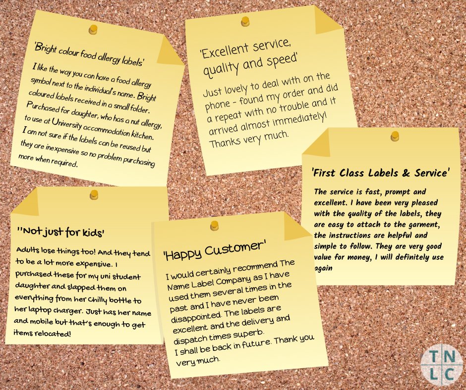 Just thought we'd share some lovely reviews our customers have taken the time to write ❤ buff.ly/2NeEtmz #feeforeviews #customerservice #thankyou #namelabelco