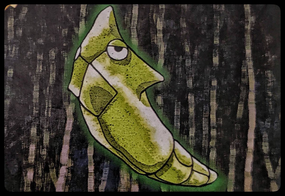 PokemonArtDaily's tweet photo. Metapod by Ken Sugimori #metapod #pokemon https://t.co/pmhYbOG28b