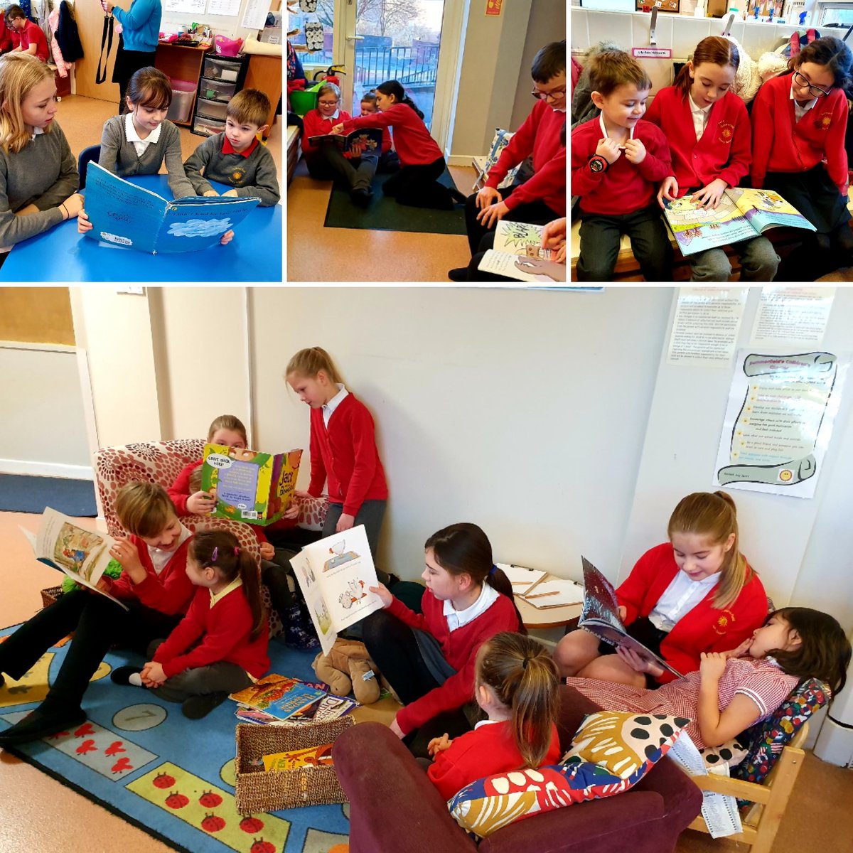 FS2 welcomed their Y6 reading buddies this morning. It was an absolute joy to watch them become engrossed in their reading.