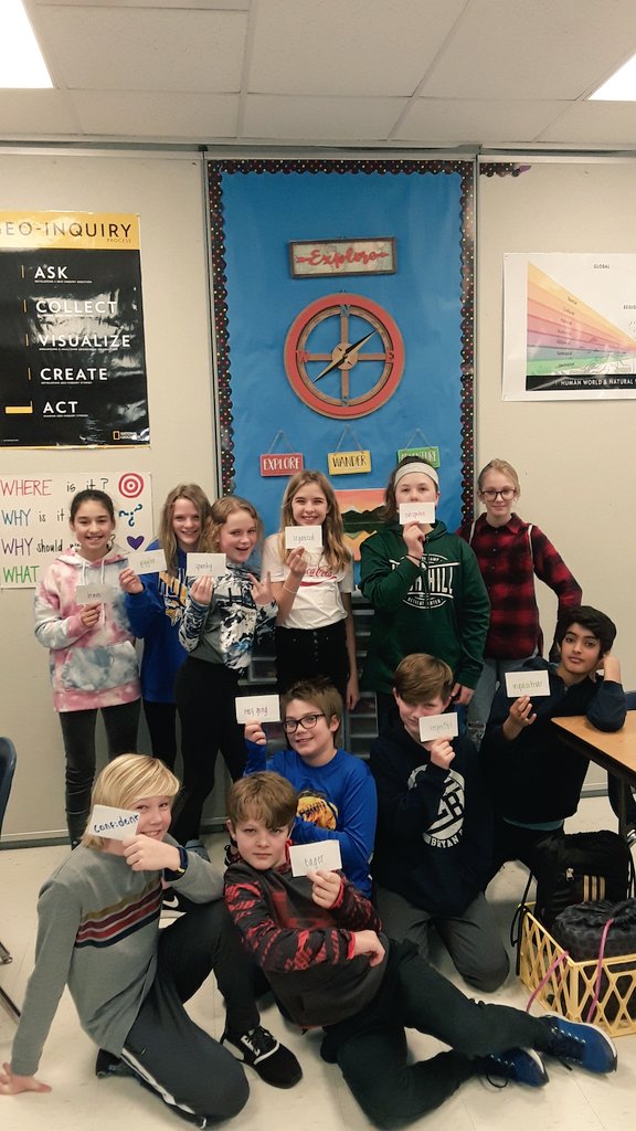 bluebirdfhsd's tweet image. I gave Ss one positive word that I felt captured each as an individual before we began our #geoinquiry. Their 1st task was to define #explorersmindset. Then, each had to determine how their unique word trait would contirbute to our upcoming inquiry exploration. @NatGeoEducation