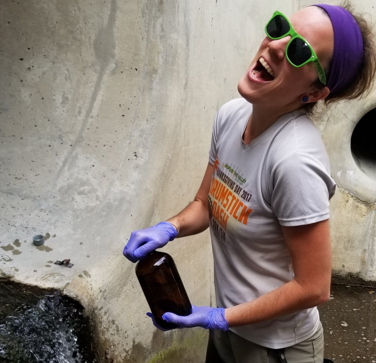 2020 NorCal SETAC Prez collecting water sample.