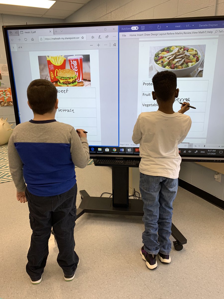 Working hard in science using this beautiful screen from our <a href="/_TheMSF_/">Mahwah Schools Foundation</a> grant! Thank you for helping us take THE NEXT STEP in our instruction! ☺️🖥  <a href="/RamapoRidgeMS/">Ramapo Ridge MS</a>