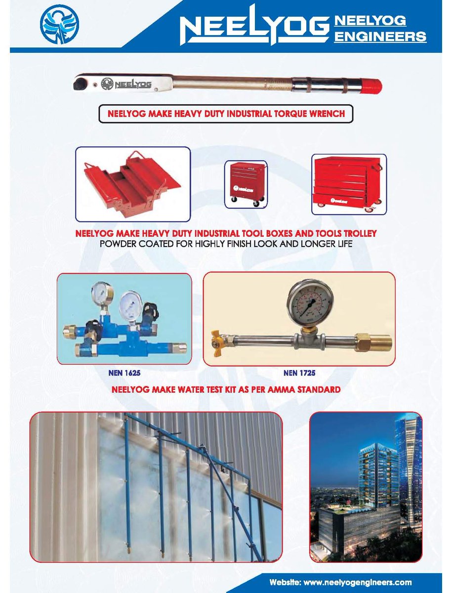 NEELYOGENGINEER's tweet image. To Complete your job on time
We started advance booking for Year 2020 in our Technical &amp;amp; Analysis Services
#TorqueVerification
#LoadTest
#AnchorPulloutTest 
#LeakTest of #Doors #Windows #Facade &amp;amp; #Fenestration etc.

#Underground #Tunnel #Skyscraper #construction #project #Mumbai