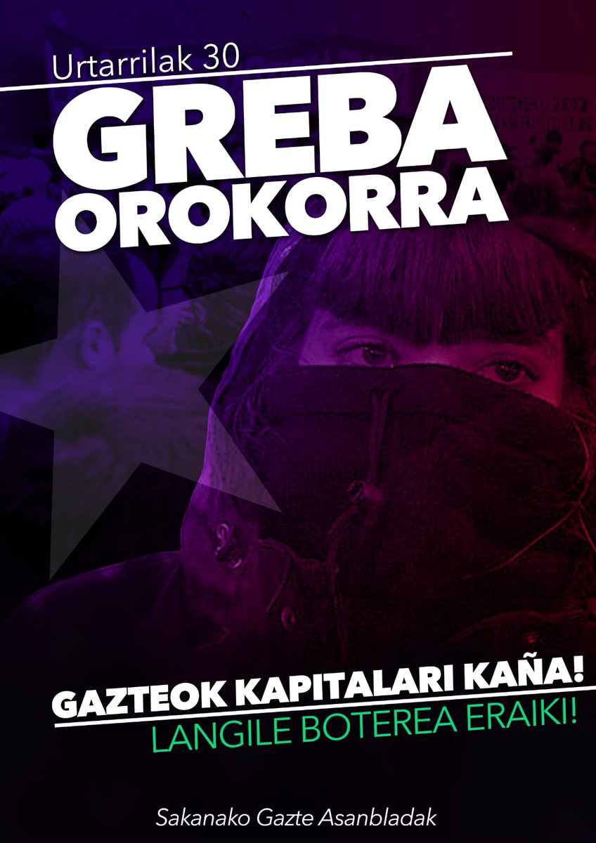 SkngrebaU30's tweet photo. Urtarrilak 24 gazte mobilizazioa Altsasun. 
Sakanako gazteak kalera. https://t.co/IZbgpdM5Vg