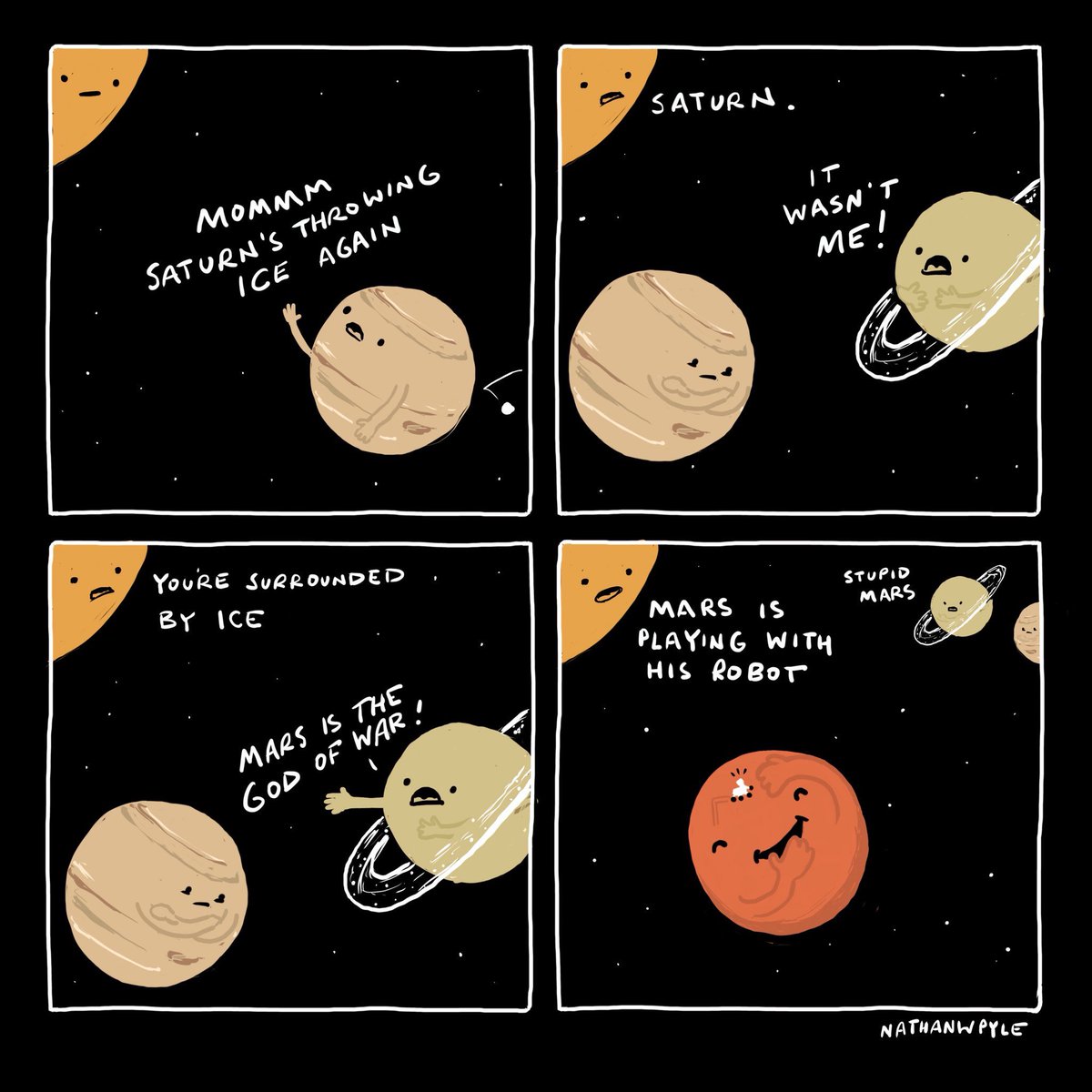 nathanwpyle's tweet image. I drew this long before the recent news about Jupiter, and I submit that it is perhaps a learned behavior
