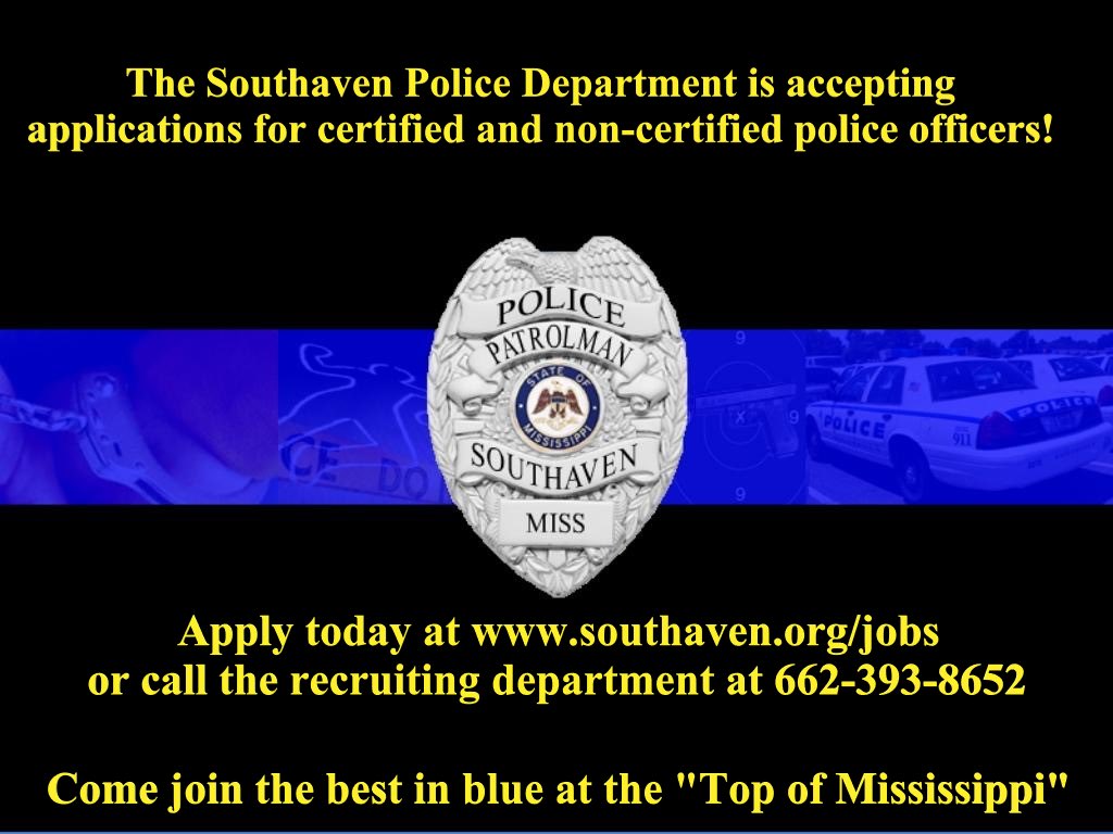 PoliceSouthaven's tweet image. #SPDHiring #BestInBlue Call 662-393-8652 with any questions.