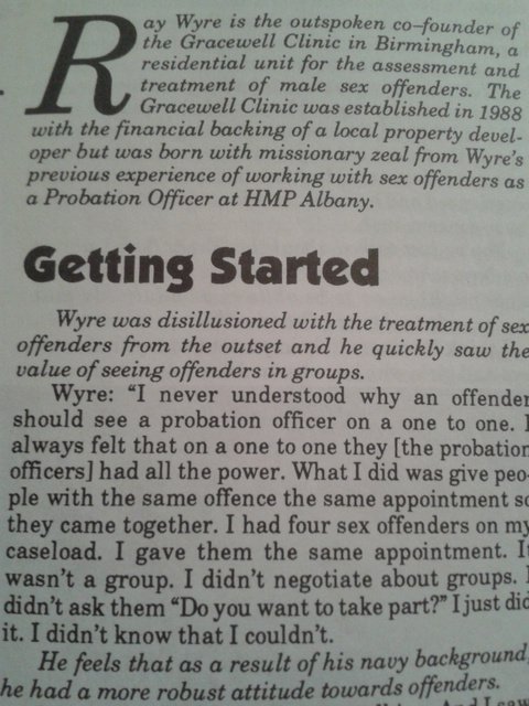In 2002, the same fate befell Gracewell's successor, Wolvercote in Surrey. Gracewell attracted controversy in terms of its practices, its employees, its patrons and those who reported on it. Wyre died in 2008, aged 56, turning to booze and gambling in his latter years.
