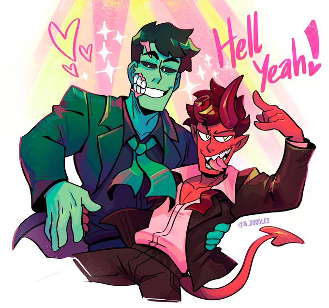 429. I did a redraw of one of my favorite ships from monster prom Brian and...
