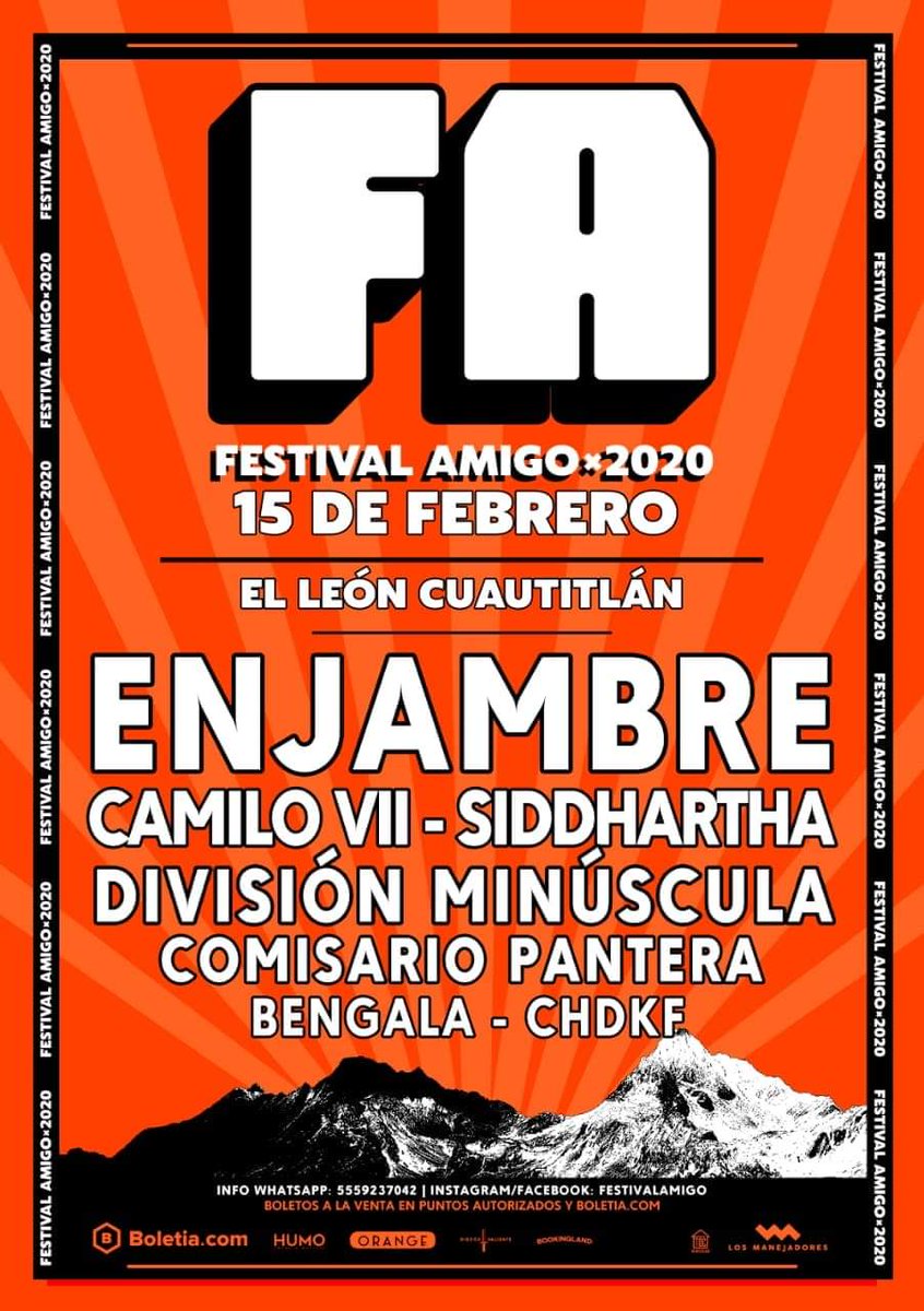 DivisionOficial's tweet image. ¿A cuantos de ustedes veremos este 15 de febrero en el @FestivalAmigo?

si aun no tienes tus boletos corre a comprarlos en boletia 👉 festival-amigo.boletia.com