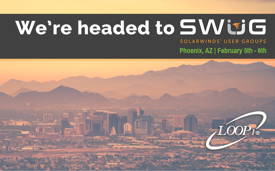 Loop1Global's tweet photo. Are you in the Phoenix, area?
Did you know there is a #SWUG event happening 2/5 - 2/6?
Did you know that members of the Loop1 team will be there?
Where did we find all this information? By visiting @SolarWinds site at: https://t.co/8pQtD9h0lT
#Loopsters #SWUGsters https://t.co/MCCct2QY1V
