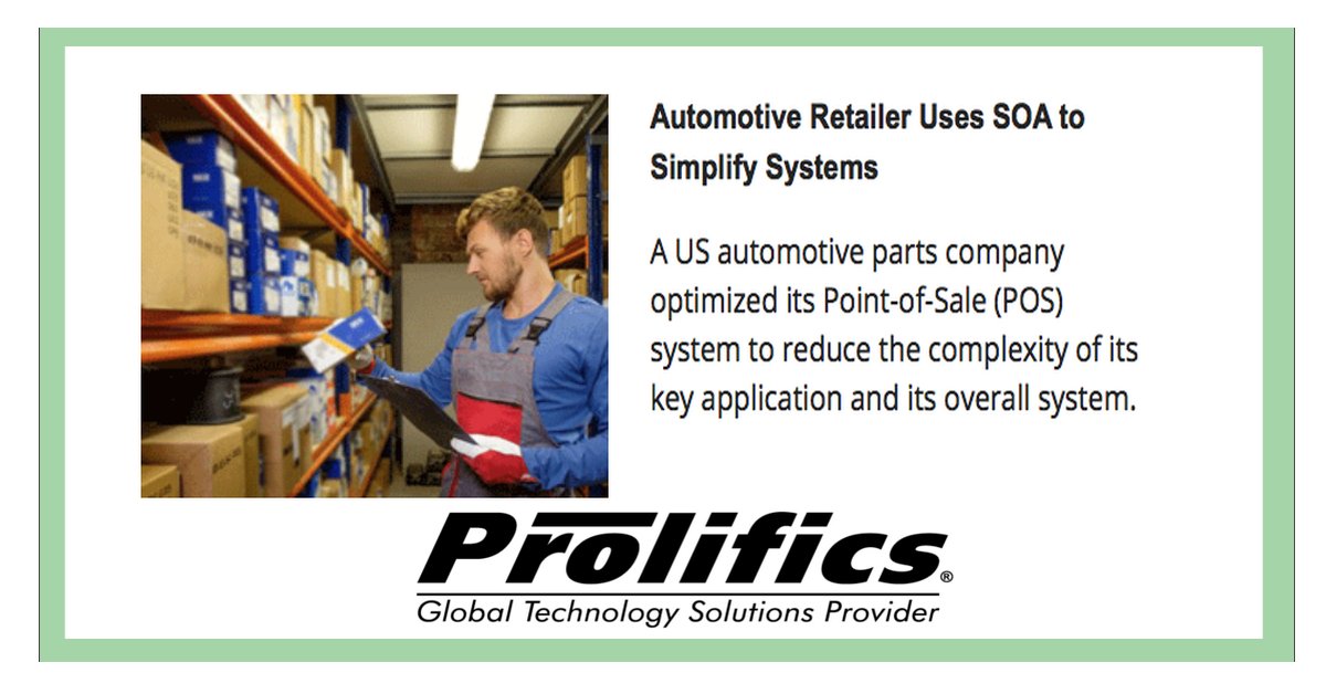 Prolifics_IMA's tweet photo. Prolifics introduced a service-oriented architecture (SOA) solution that significantly reduces the complexity of its key application and its overall system. https://t.co/ZfW4d8KJop #SOA https://t.co/nAKgAS9bn7
