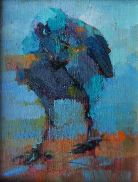 lpitcherfineart's tweet photo. I'm definitely going to frame this crow ...... pure evil (it's the look in the eyes!).  I've popped it in a frame, but the aperature is too big (but you get the idea of the frame I'll purchase and handfinish).

Oil on board

#crow #evil #evilcrow https://t.co/WdaR23W4L8