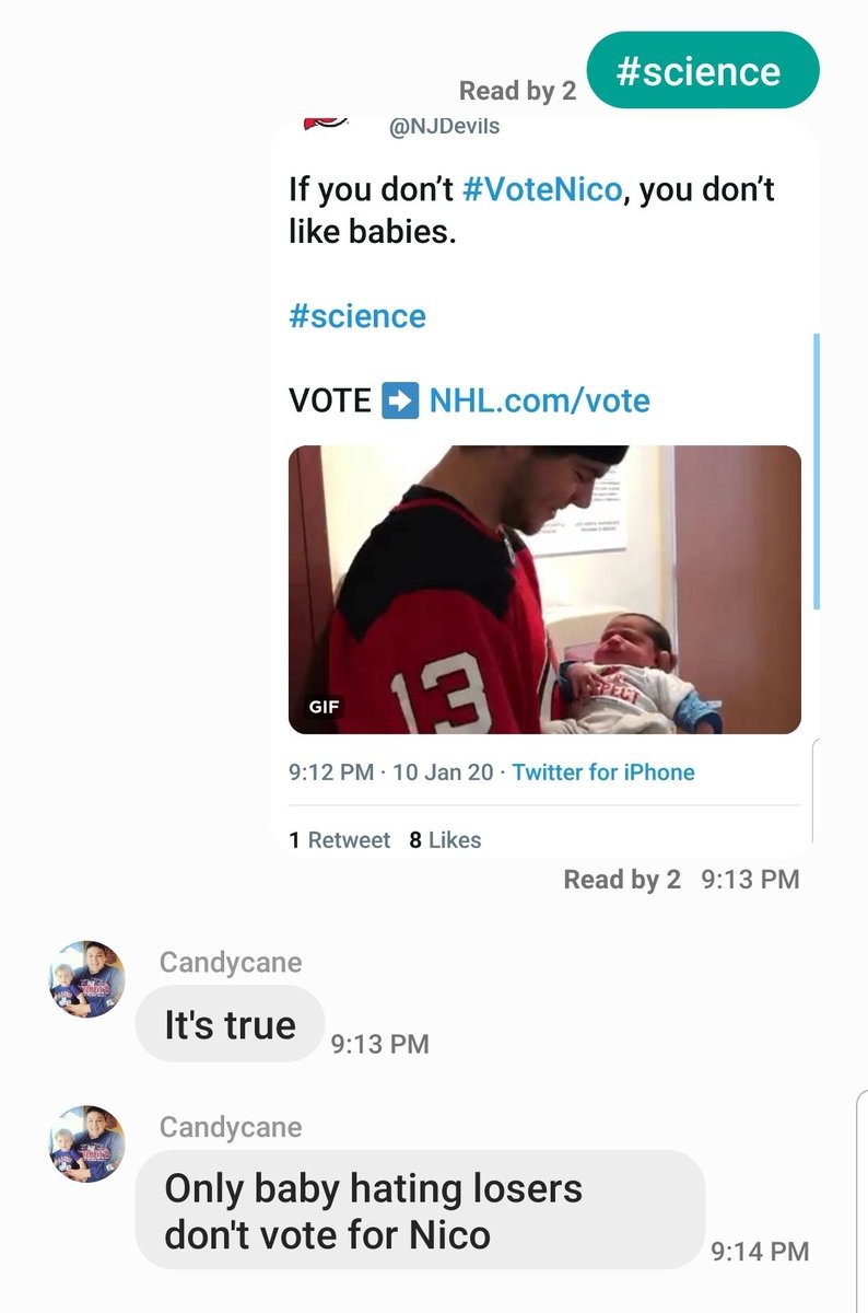 SammyParise's tweet photo. @NJDevils Straight FACTS ๐ @NJDevils #njdevils #VoteNico #NHLAllStar https://t.co/t7F8tB5BU1