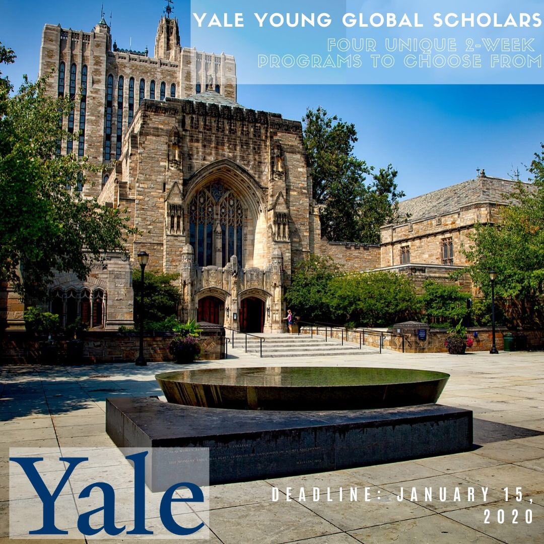 jif_scholars's tweet photo. There are only 5 days left to apply for MIT’s Women’s Technology Program and for Yale Young Global Scholars! These are both programs eligible for a Joyce Ivy Foundation scholarship. The deadline is January 15. https://t.co/H8W0Xkc4eG