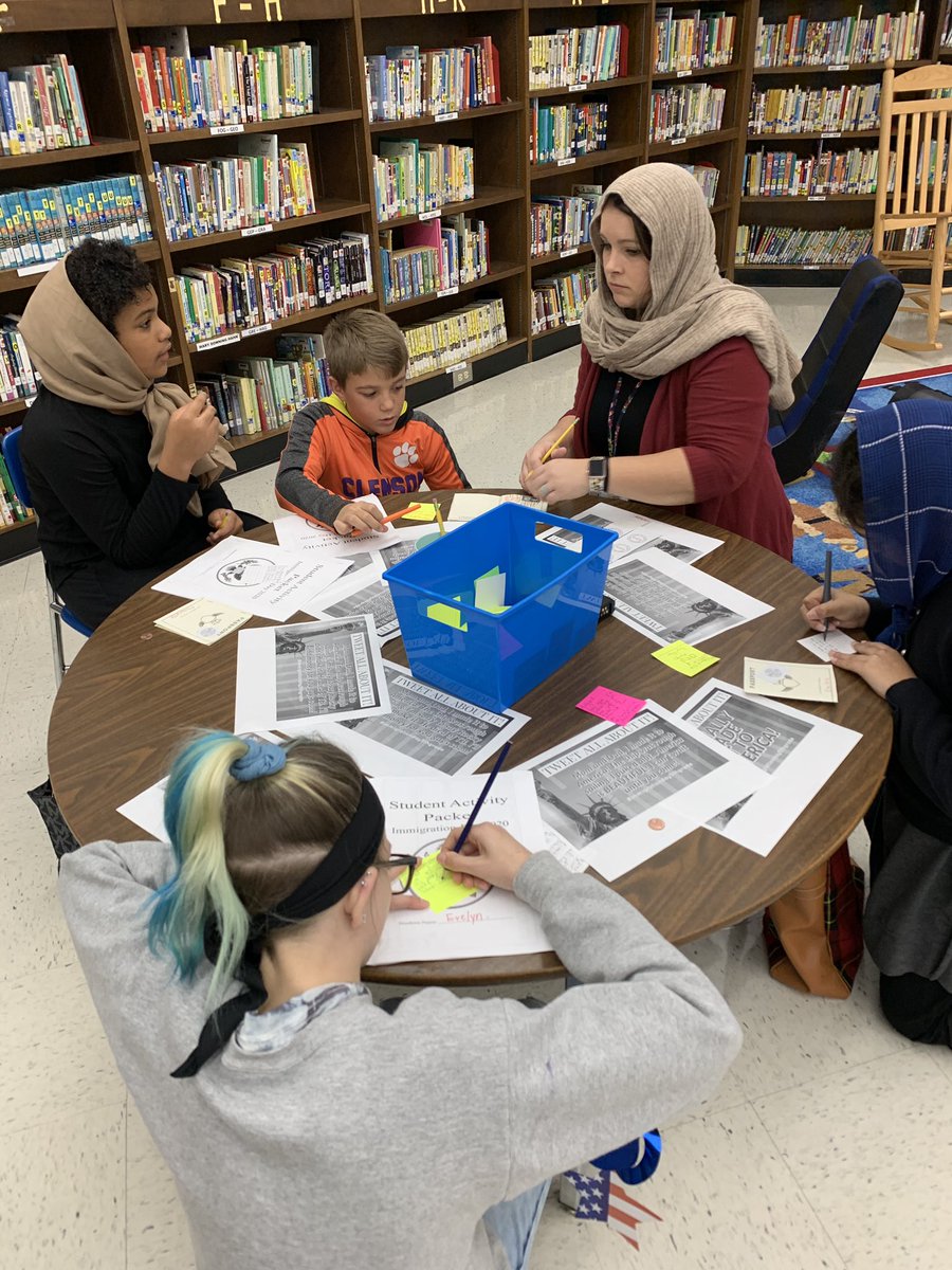 MASTFINSUP's tweet photo. Today was Fifth Grade Immigration Day at MAST! The students learned a lot and completed several STEM challenges. #yeahthatstemschool #bringinghistorytolife #finsup @MASTFINSUP https://t.co/ltj9NCPDww