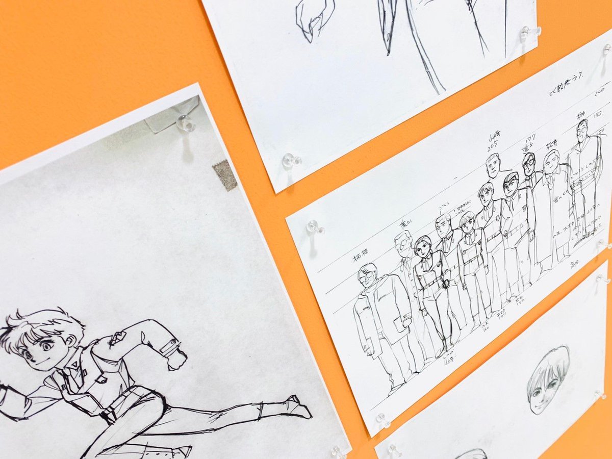 4rough_official's tweet photo. #パトレイバー でお馴染みの #高田明美 先生の展示スペースの一角。作画当時の資料から選ばれた展示作品は、当時の息遣いを感じるものばかりで圧倒されることでしょう！

#ラフ絵展 #ラフ絵名古屋展 
https://t.co/WB282UYja1 https://t.co/lyZHv3AXxa