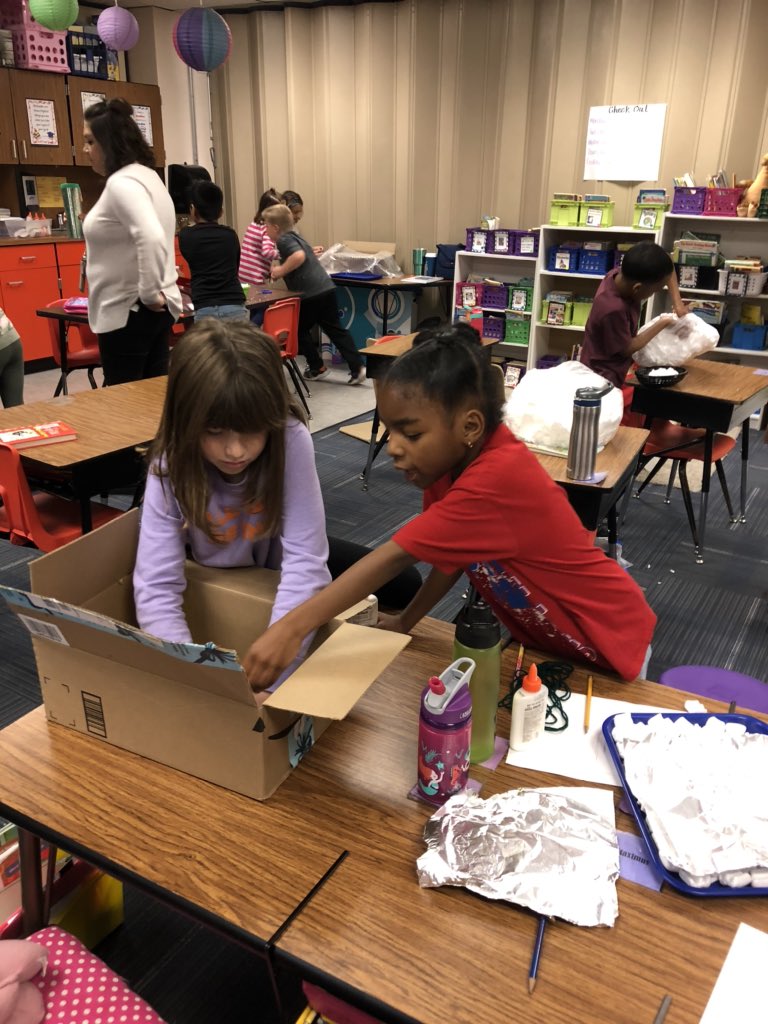 jsabernathey's tweet photo. We were very busy today being Inventors. The goal was to create a cooler to keep a popsicle frozen. My class rocked it today! #pveproud https://t.co/6V2j93i2WU
