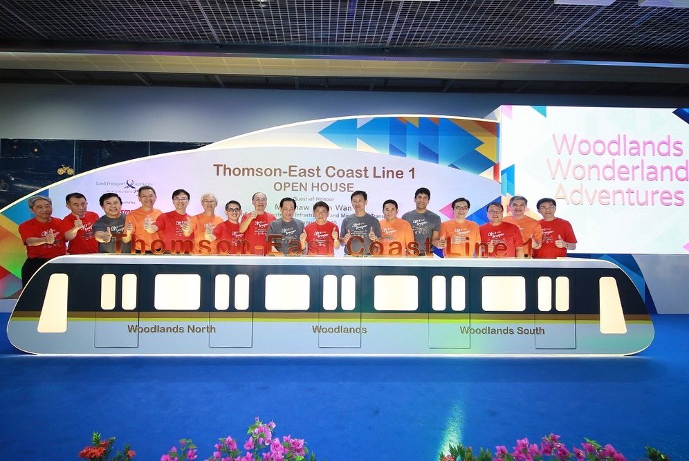 LTAsg's tweet photo. We have just kicked off the Thomson-East Coast Line 1 (#TEL1) Open House! 👏Happening now till 6pm this evening, head down to any #TEL1 stations and enjoy free rides on the new #TEL trains. Stay tuned for more!
#TEL1Opening #TEL1Live https://t.co/DfmTex5vk5