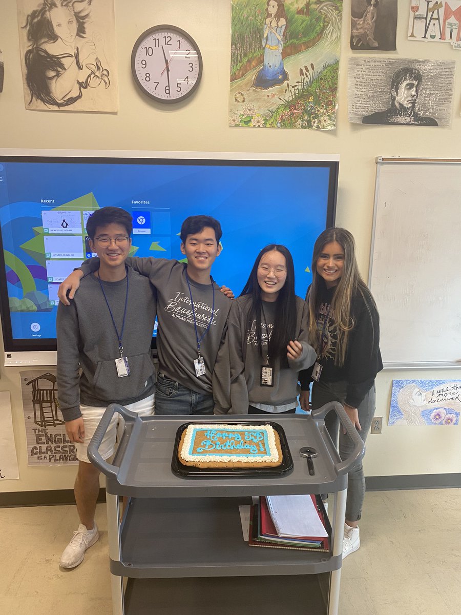 IBatAHS's tweet photo. Happy IB Birthday our August and January birthdays!!: Tae Oh, Andy Mun, Annie Kim, Lexi Tschannen and (not pictured) Soojin Park!! https://t.co/oJzHZkgD7J