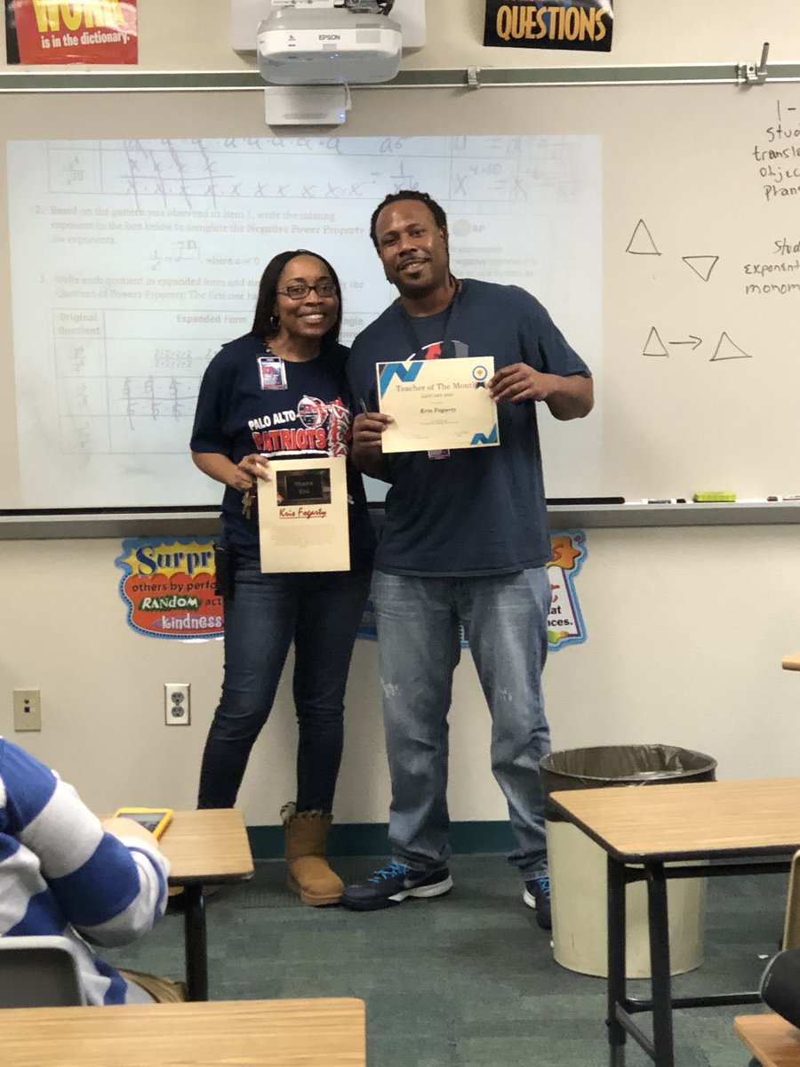 PaloAltoMS's tweet photo. Congratulations PAMS January Teacher of the Month...Mr. Fogarty!!!🎉🎉🎉🎉🎉 https://t.co/LlBbzk708i