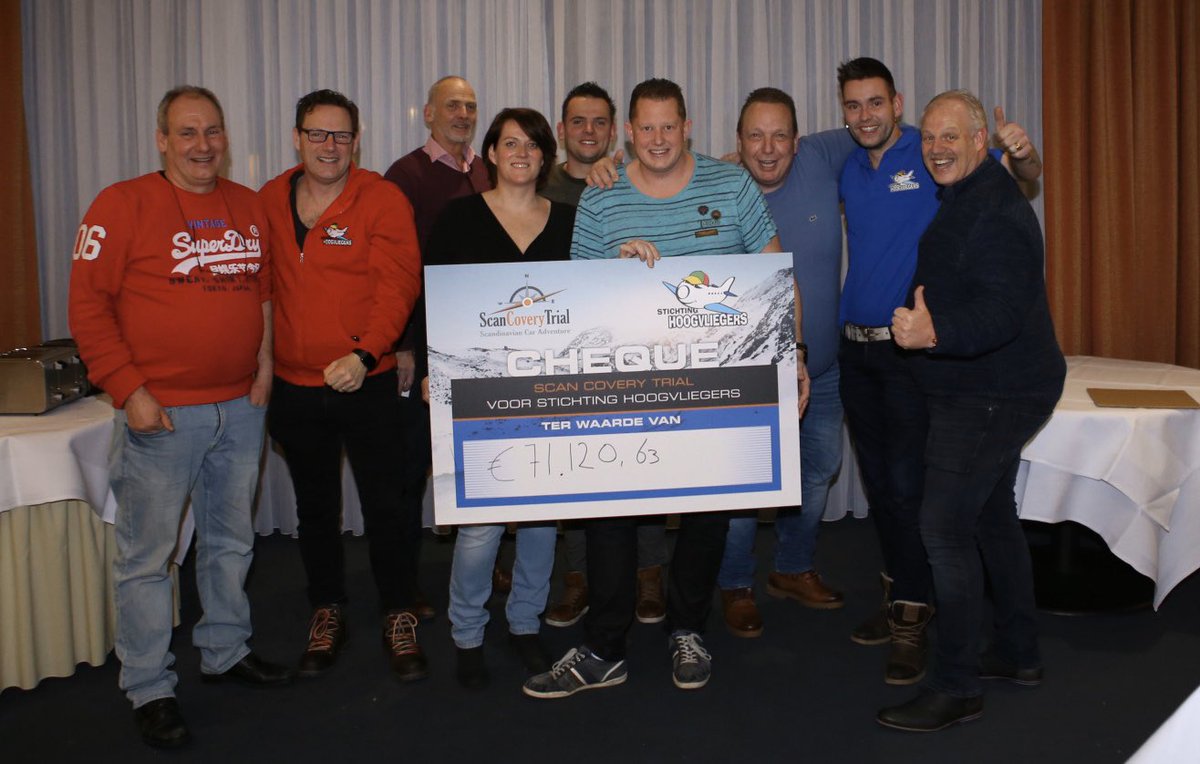 Hoogvliegers's tweet photo. Bizar!!! Onze vrijwilligers hebben in totaal 72.320,63 euro opgehaald met de ScanCoveryTrial. Na de uitreiking werd er nog 1200 euro toegezegd! Alle donateurs onwijs bedankt!!! @ScanCoveryTrial https://t.co/minkNCr0Pi