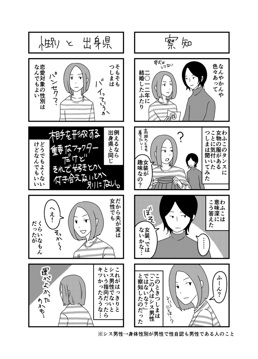 「夫は実は女性でした」という漫画を描きました。性同一性障害(MtF)の配偶者とのことを描いたエッセイ漫画です。
#コミックエッセイ #四コマ漫画 #LGBT 