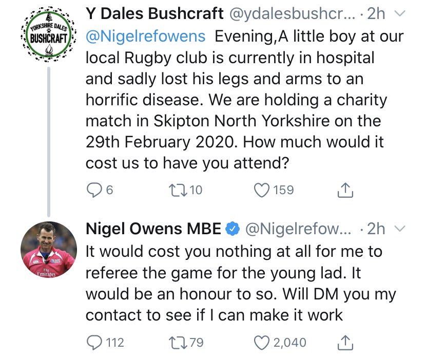 RugbyLAD7's tweet photo. Nigel Owens is an absolute class act. 👏🏻 https://t.co/Kk7C4kSZ4G