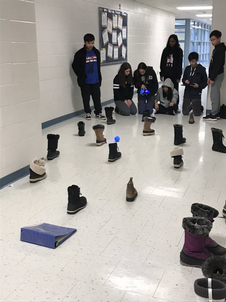 MsDJFlick's tweet image. Playing with our new Sphero robots. #coding #mathapplications #excitement @StBernaDPCDSB @StBernadetteCa2