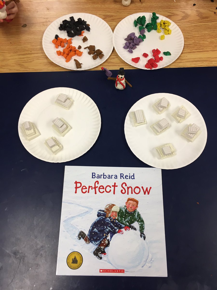 mrs_orchard's tweet photo. Inspired by the book, “Perfect Snow”, we made our own plasticine snowmen today. #fdk #artists #perfectsnow https://t.co/NQ8s17yQJW
