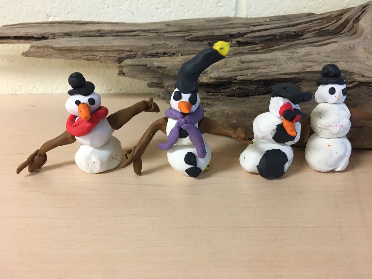 mrs_orchard's tweet photo. Inspired by the book, “Perfect Snow”, we made our own plasticine snowmen today. #fdk #artists #perfectsnow https://t.co/NQ8s17yQJW