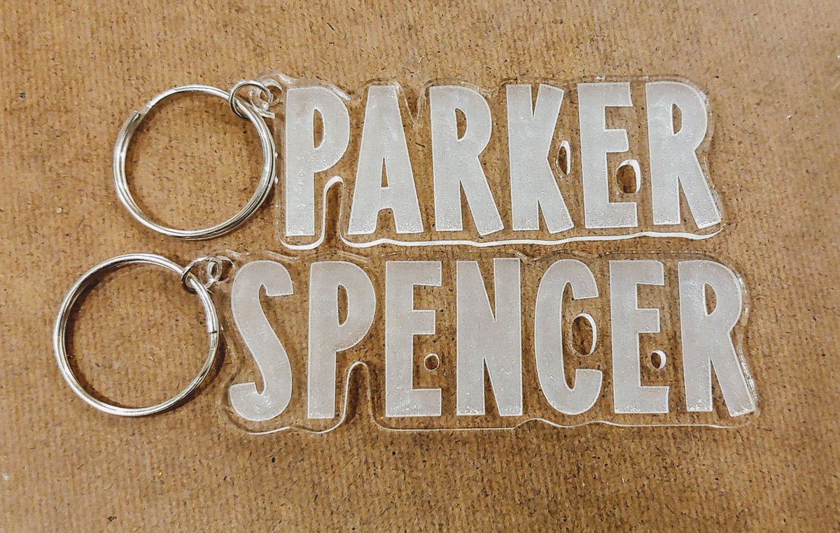 Made these personalized keychains with my Glowforge. My kids love seeing their names on things! glowforge.us/r/NZYPGKQG