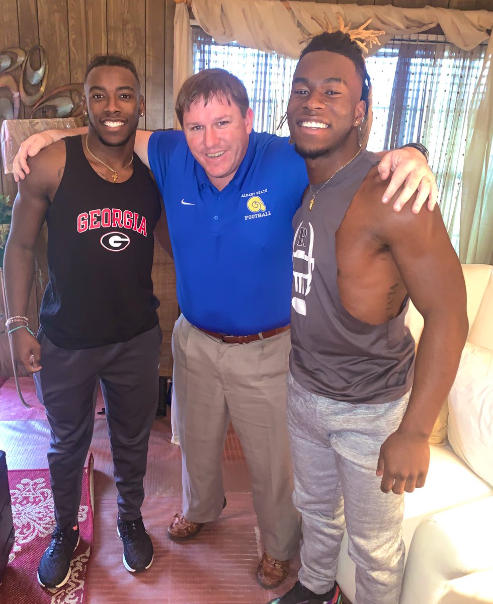 Great home visit from the head coach at Albany State ! <a href="/GabeGiardina/">Gabe Giardina</a> <a href="/RecruitRHS/">Ridgeland Prospects</a> <a href="/RecruitGeorgia/">Recruit Georgia</a> <a href="/NwGaFootball/">NwGa Football</a> <a href="/CoachMiddleton1/">Donald Middleton</a> <a href="/SleeperRecruit/">Sleeper Recruit</a> <a href="/ASUGoldenRamsFB/">Albany State Football</a>