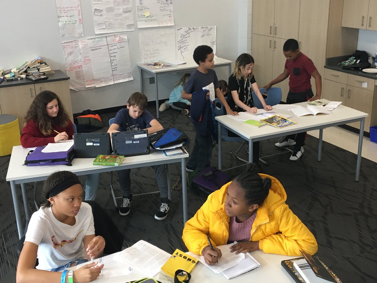 A close reading of an “ornate,” 1906 text, __White Fang__. Students worked in groups to take notes on one page. Next week we will teach each other the story and compare to nonfiction on wolves! #literacy #cougarpride <a href="/AVLCitySchools/">Asheville City Schools</a> <a href="/avlms/">Asheville Middle School</a>