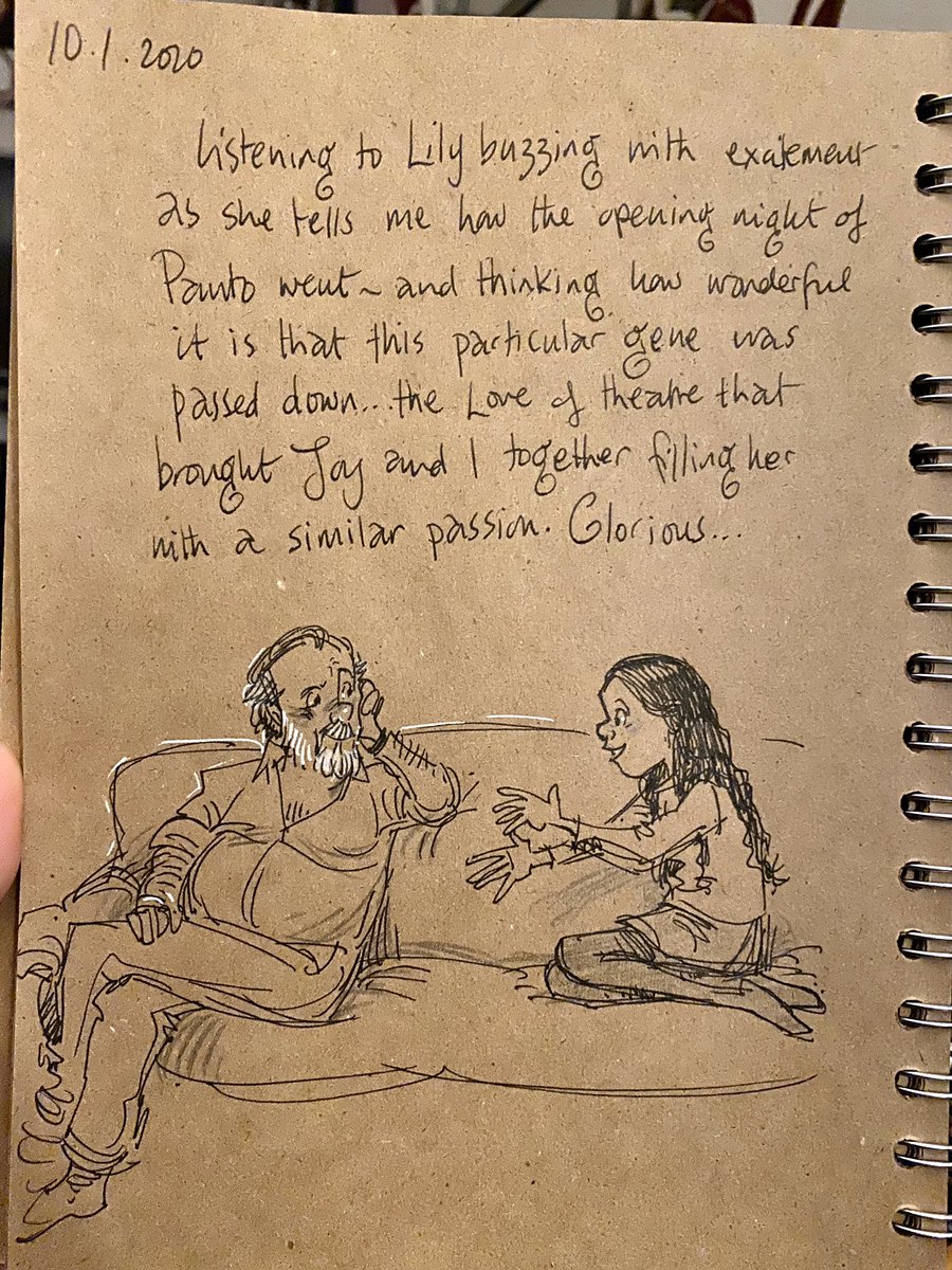 A shared passion. So lucky to have that with my children... (makes up for her love of football which leaves me cold!). #doodleaday #wifowerlife #sharedpassions #luckydad #theatrelife
