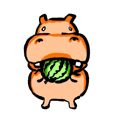 カバのtwitterイラスト検索結果 古い順