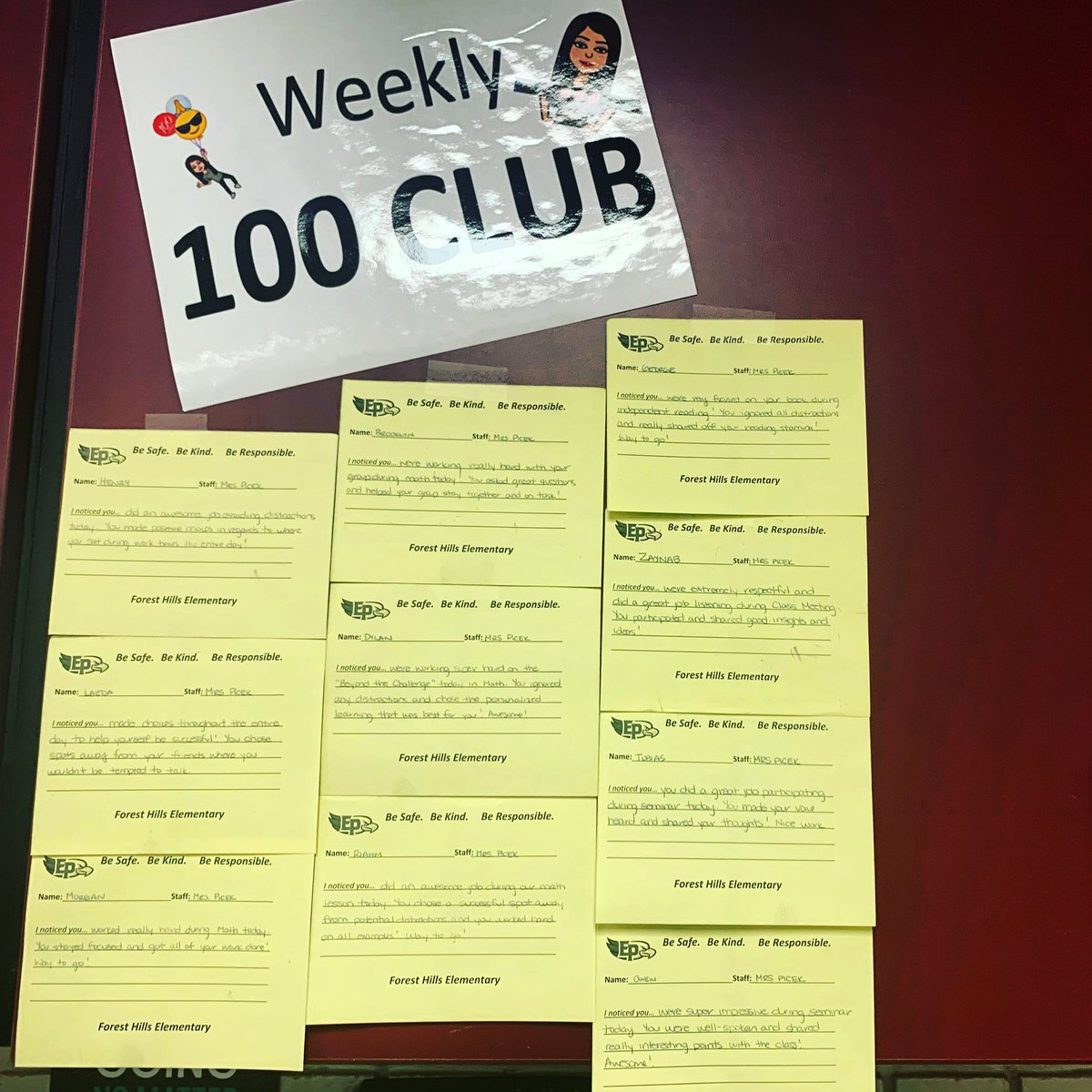 Great first week back from break and an equally great first week of Eagle Notes! 🦅 #TeamPicek #WeInspireEACH #PBIS #recognition
