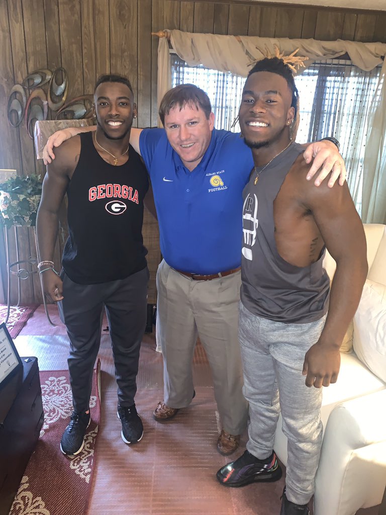 Great at home visit from Albany State head coach‼️<a href="/GabeGiardina/">Gabe Giardina</a> <a href="/RecruitRHS/">Ridgeland Prospects</a> <a href="/RecruitGeorgia/">Recruit Georgia</a> <a href="/NwGaFootball/">NwGa Football</a> <a href="/CoachMiddleton1/">Donald Middleton</a> <a href="/SleeperRecruit/">Sleeper Recruit</a> <a href="/ASUGoldenRamsFB/">Albany State Football</a>