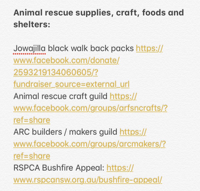 steph_march's tweet photo. Here is a list of organisations to donate to which help wildlife affected by the #BushFireCrisisAustralia. This crisis is happening now, animals are dying now. Thier habitats will need to be rehabilitated. Locals orgs are often most effective. Please donate. https://t.co/JDrvHEmzO6