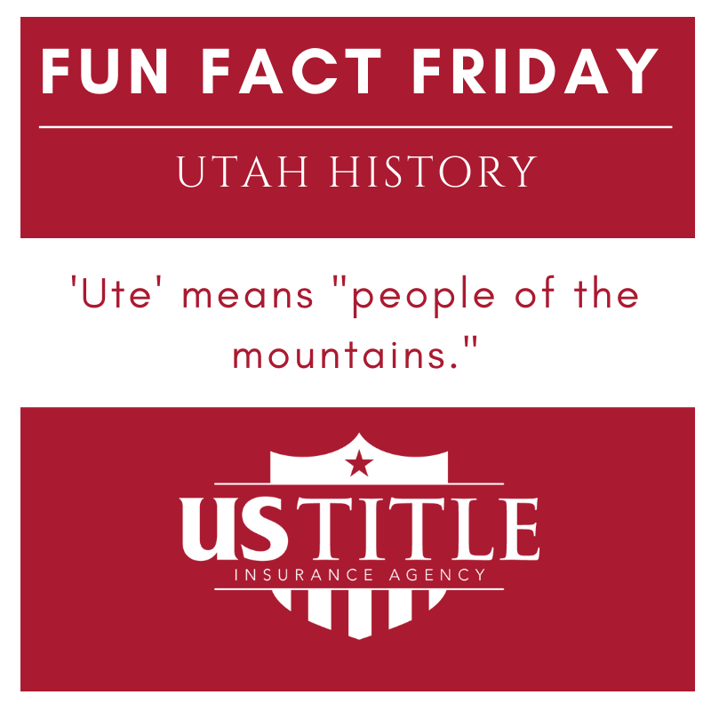 USTitleSoValley's tweet photo. Slipping our 'fun fact Friday' in just in time for you to head out for the weekend.  We all probably knew where our beloved state got its name - but did you already know what it means?  

#lovewhereyoulive #USTitle #USTitleUtah #hereforyou #andyouandyouandyou #hometowndifference https://t.co/BGZl6P7c9o