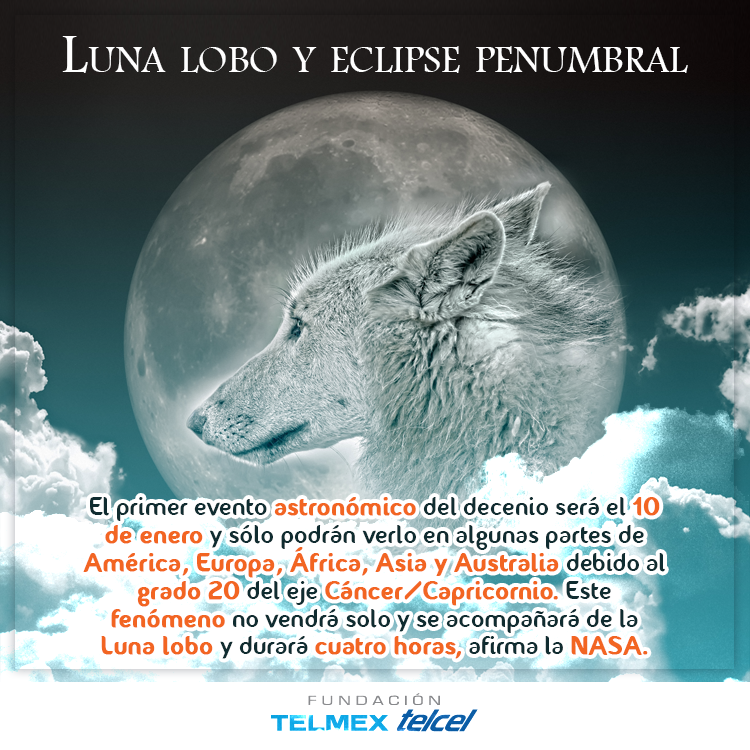 fundaciontelmex's tweet photo. ¿Listos para el primer eclipse del decenio? #EclipsePenumbral #LunaLobo 😍🌝✨🔭 https://t.co/PZqQnjASES