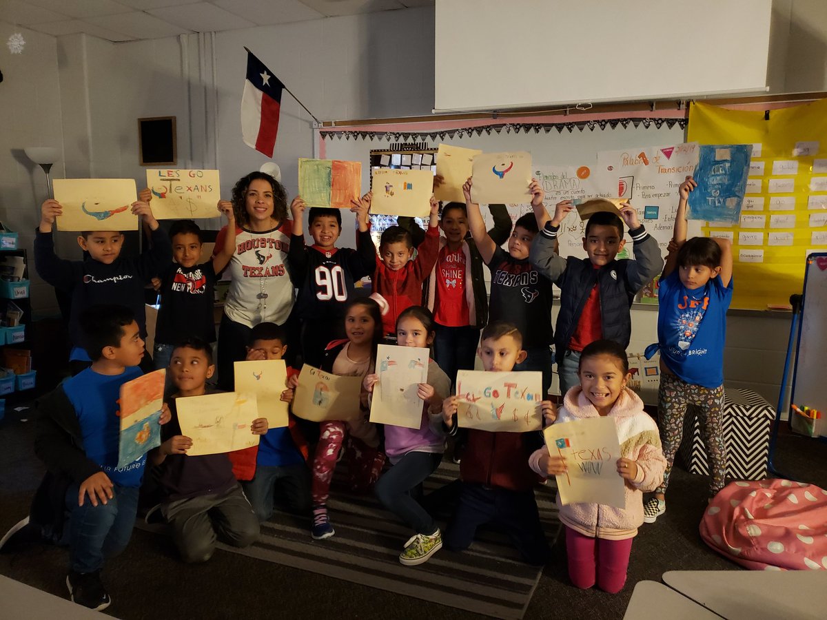 MRSBONILLA6's tweet image. Jack Fields Elemntary 
2nd grade bilingual. GO TEXANS! #TheFutureIsBright #bethelight @HumbleISD_JFE #jackfieldselementary