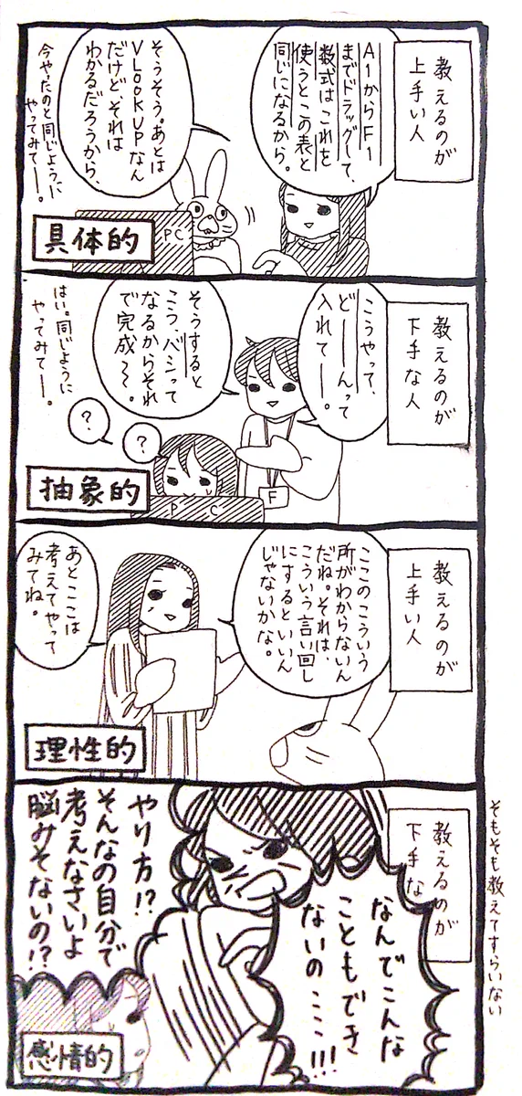 教え方が上手い人と下手な人、一体どんな違いが？キーワードは「具体的」と「理性的」