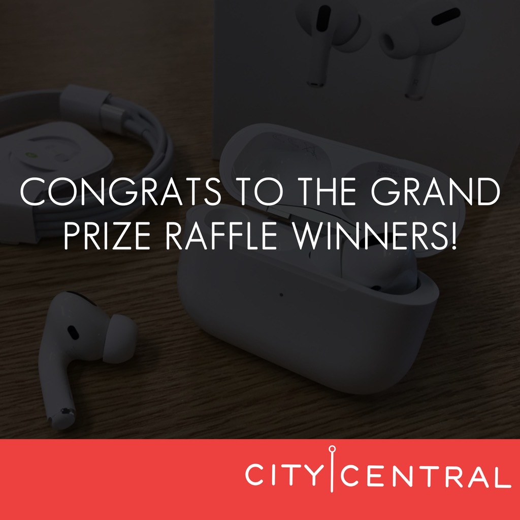 Congrats to our CityCentral Community Raffle grand prizes winners: 

-Cindy H of Plano 
-Daniel Y of Dallas
-Lisa L of East Plano 

Enjoy your new Apple AirPod Pros! 
_____________
#communityraffle #airpodpros #grandprizewinners #citycentralraffle