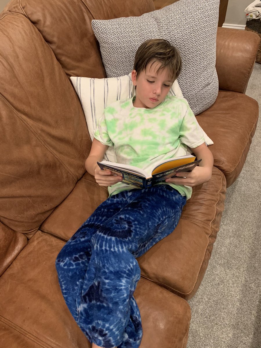 LitTeachTES's tweet photo. A little pre-bedtime reading! #ReadWithMeChallenge @TraceysAACPS https://t.co/CKO8fz336y