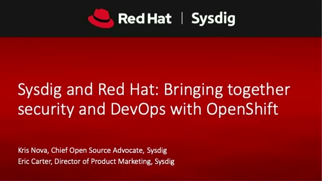 ercarter's tweet photo. Sysdig and Red Hat: Bringing together security and DevOps with OpenShift -  https://t.co/xPFBEfH0cy via @BrightTALK https://t.co/VpGLcJtzO8